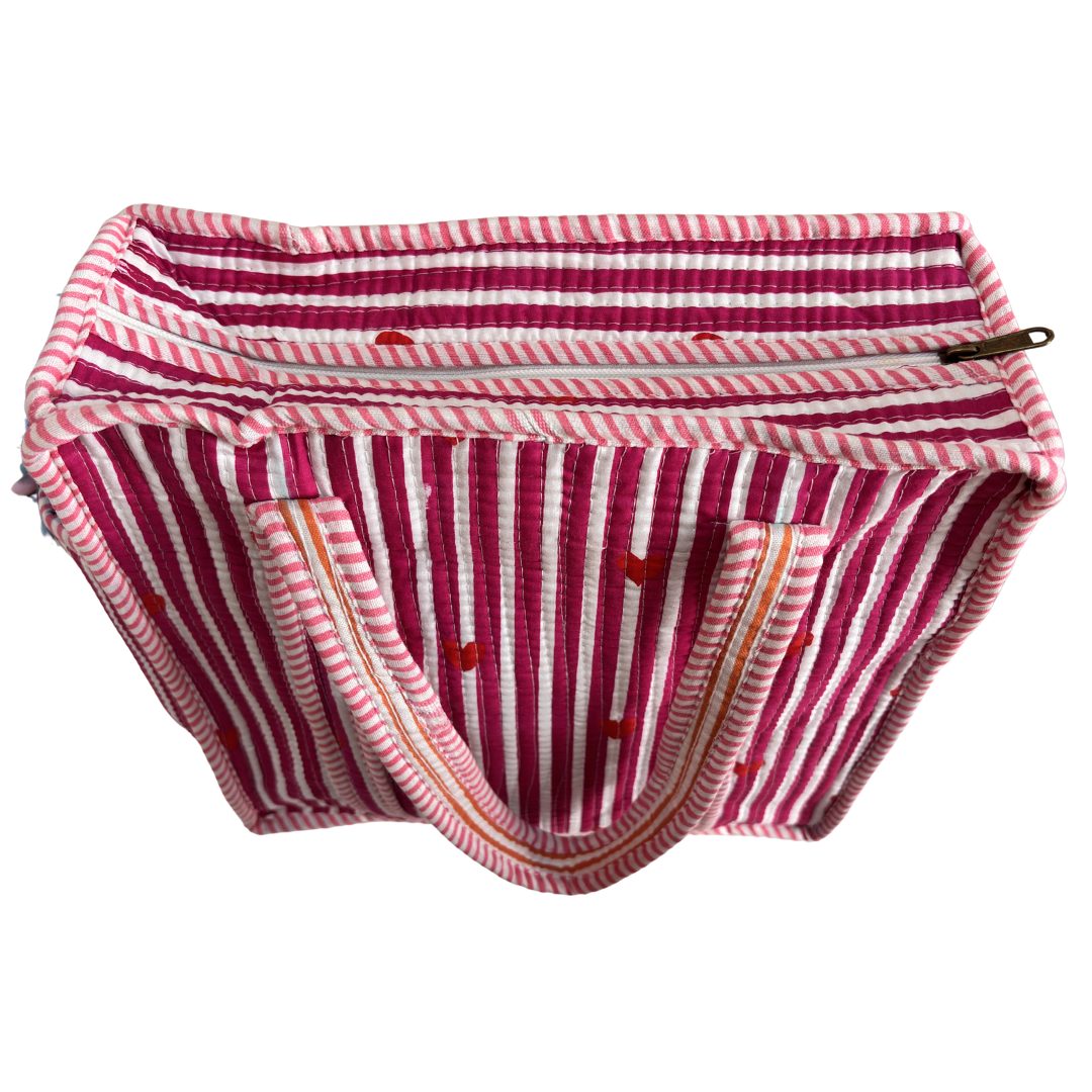 RajPadmini Handcrafted Quilted Cotton Ghar Se Mandir Edition - Tiffin & Pooja Carrier Collection