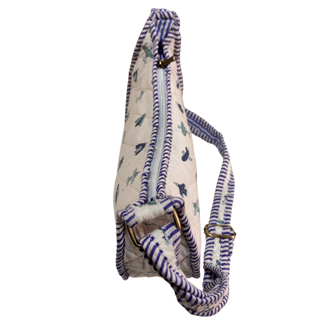 Quilted Cotton Moon Sling Bag for Women | Handcrafted Moon Crossbody Bag for Daily & Casual Wear | The House of RajPadmini