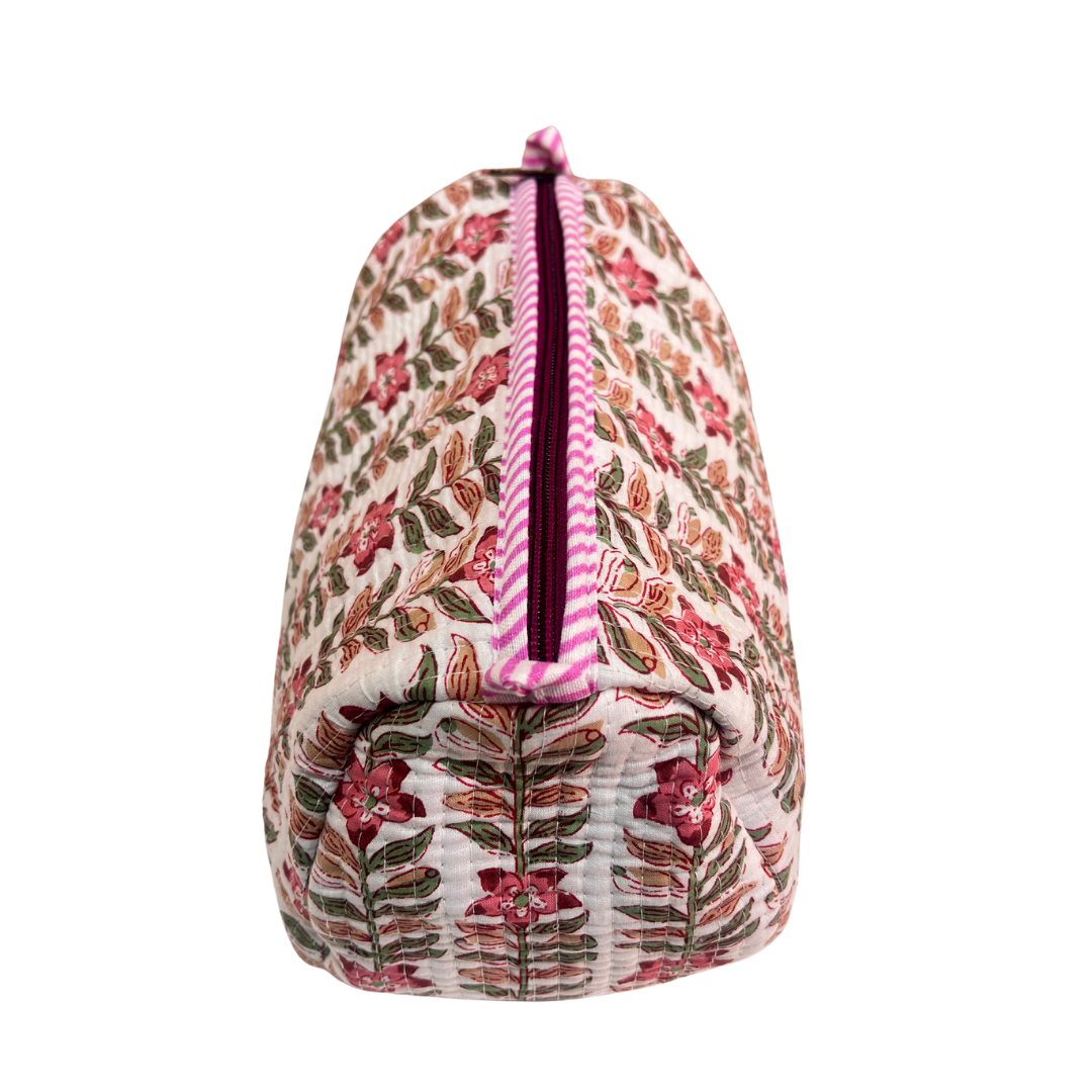 RajPadmini 4-in-1 Festive Gifting COMBO : Premium Quilted Tote Bag + 3 Waterproof Pouches = Your Complete Organization Solution!
