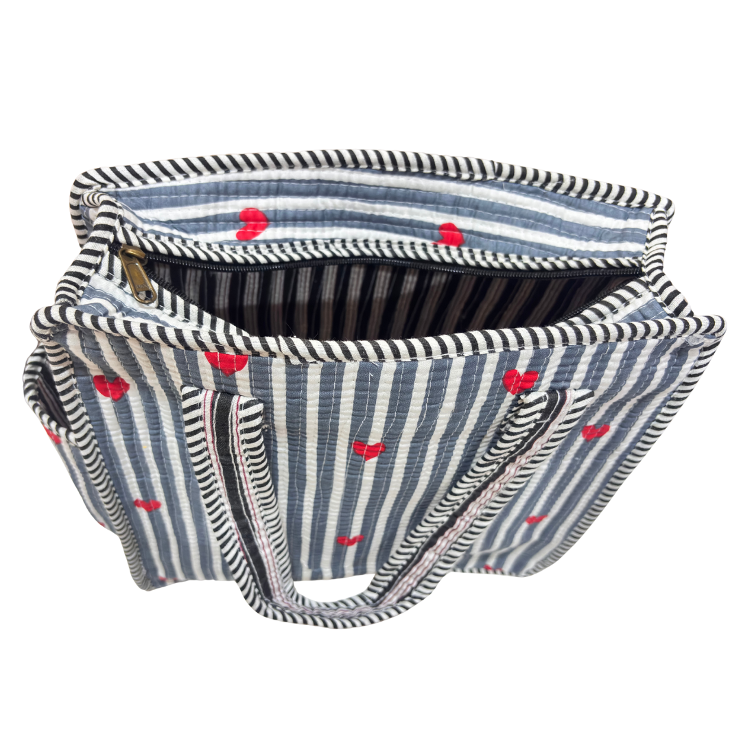 Handcrafted Quilted Cotton Mini Bag