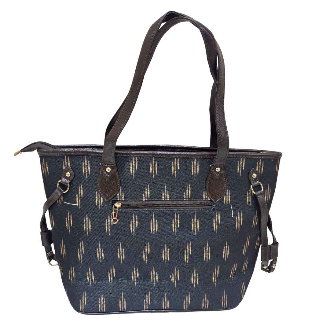 The House of RajPadmini Printed Tote Bag with Complimentary Pouch | Boho Geometric Print