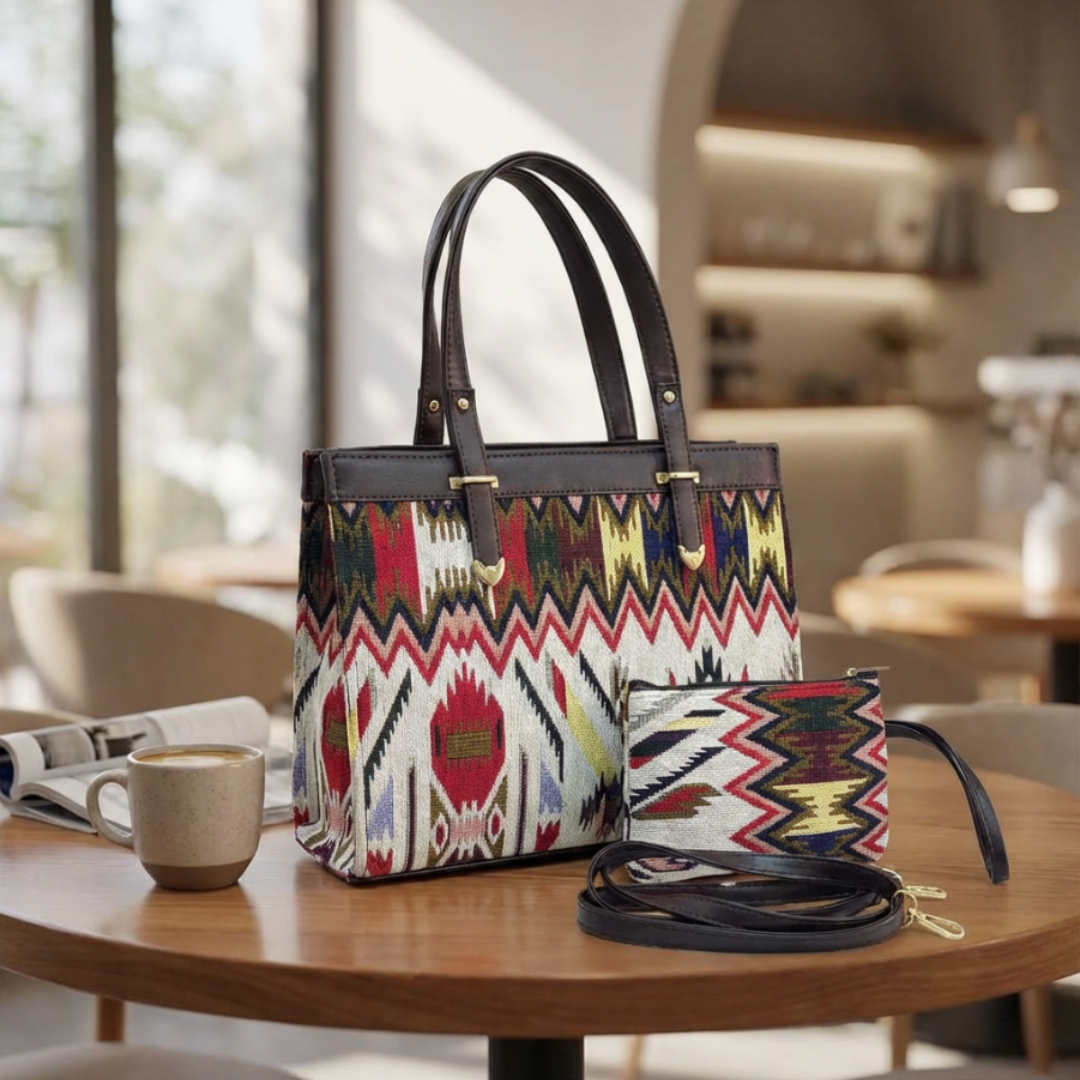 The Royal Rajwada Edition:- Women's Multicolor Handbag convertible Sling with complimentary Pouch