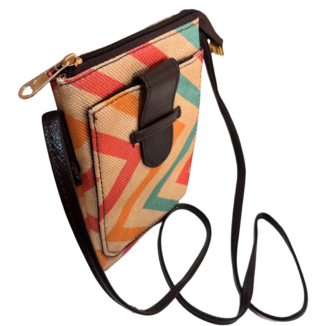 Mobile Sling Bag for Women | Printed Crossbody Phone Bag for Travel & Daily Use | The House of RajPadmini