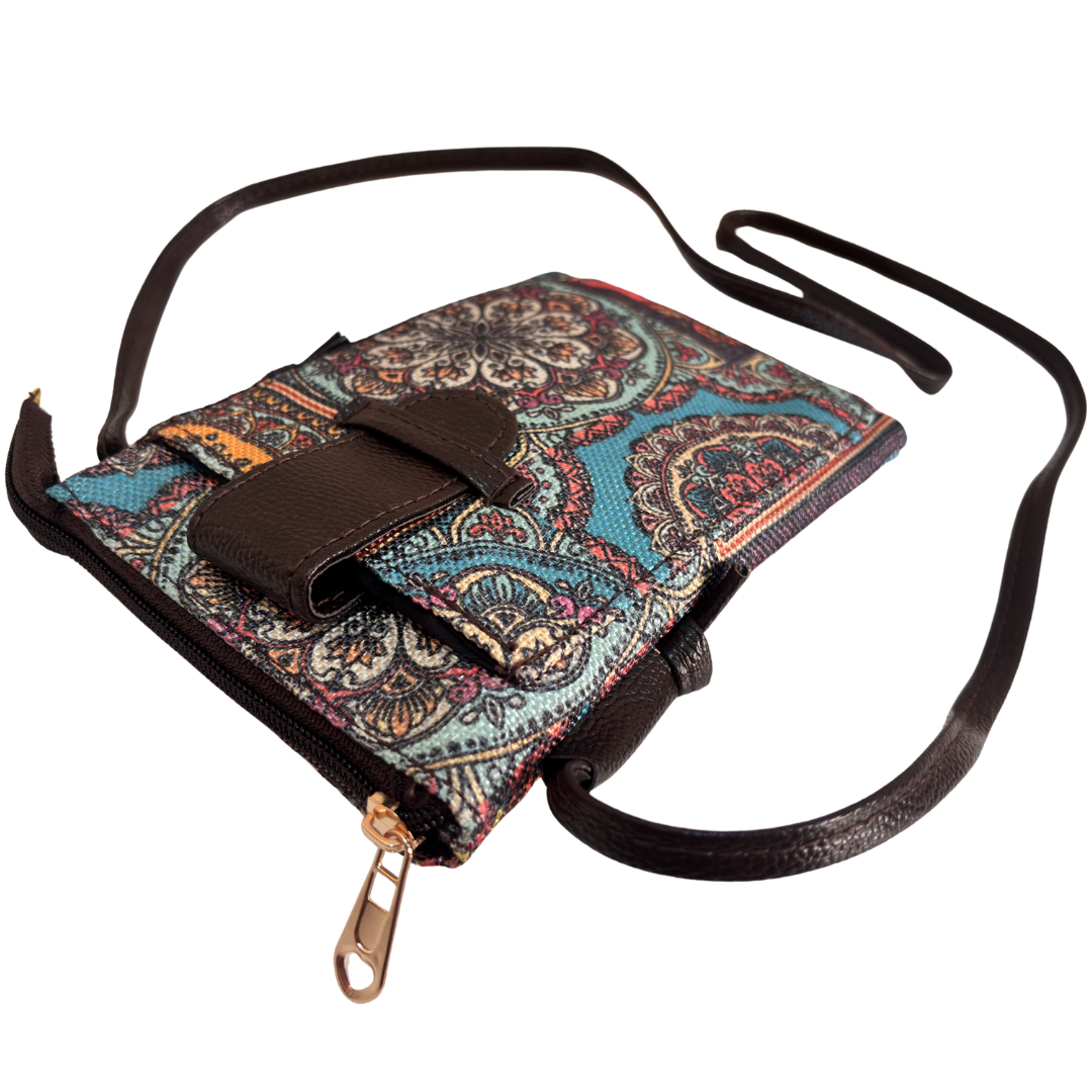 Mobile Sling Bag for Women | Printed Crossbody Phone Bag for Travel & Daily Use | The House of RajPadmini