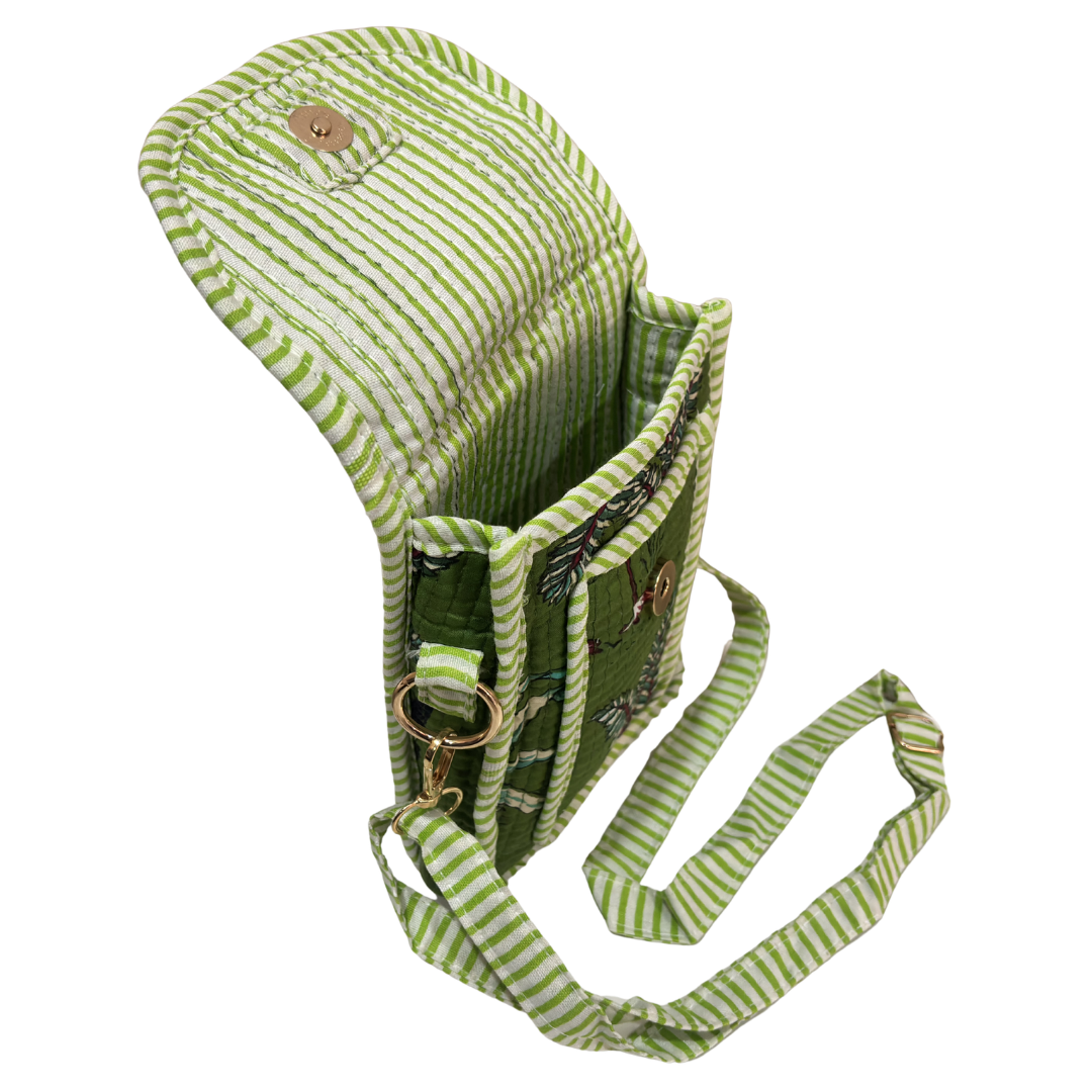 Quilted Cotton Mobile Sling Bag | The House of RajPadmini