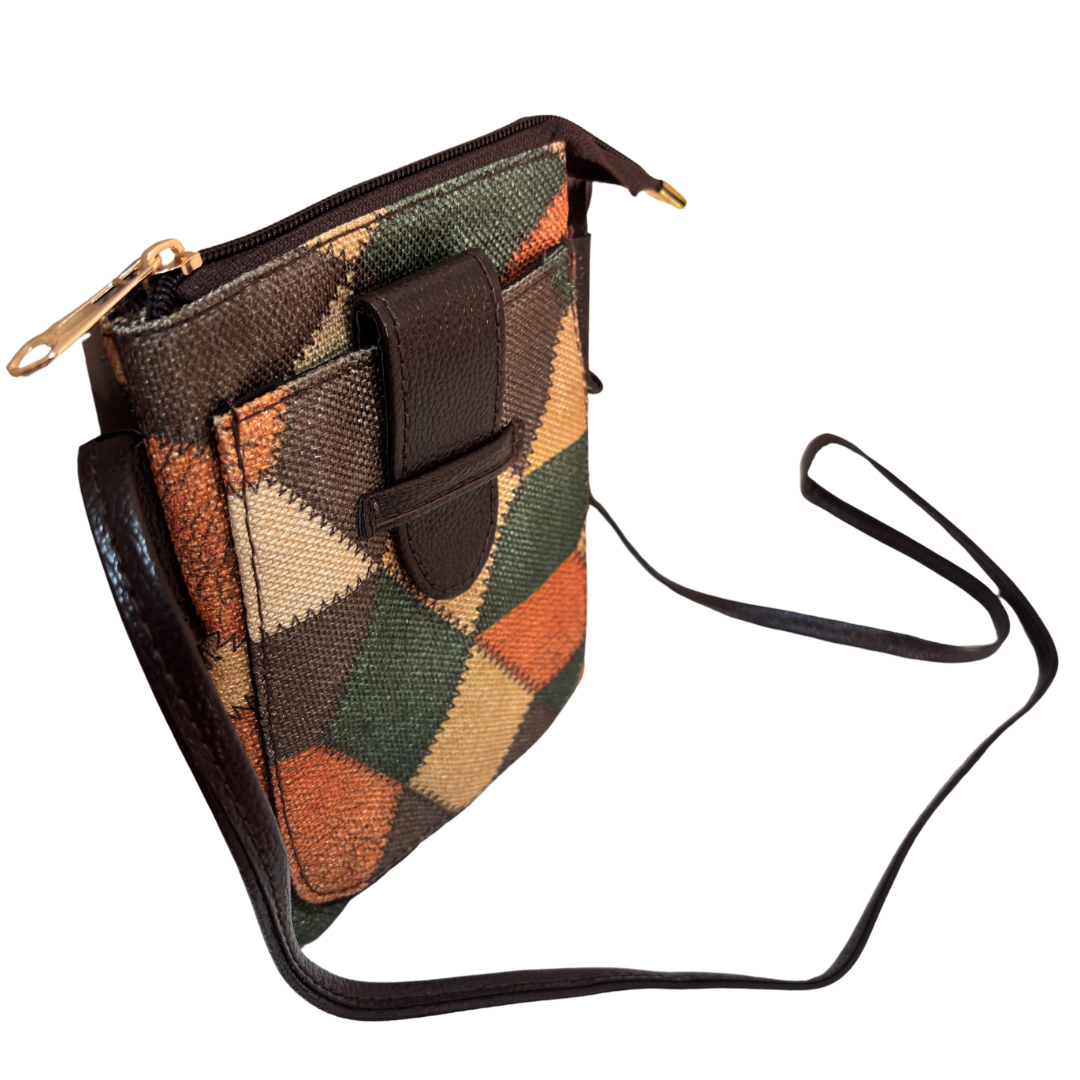 Mobile Sling Bag for Women | Printed Crossbody Phone Bag for Travel & Daily Use | The House of RajPadmini