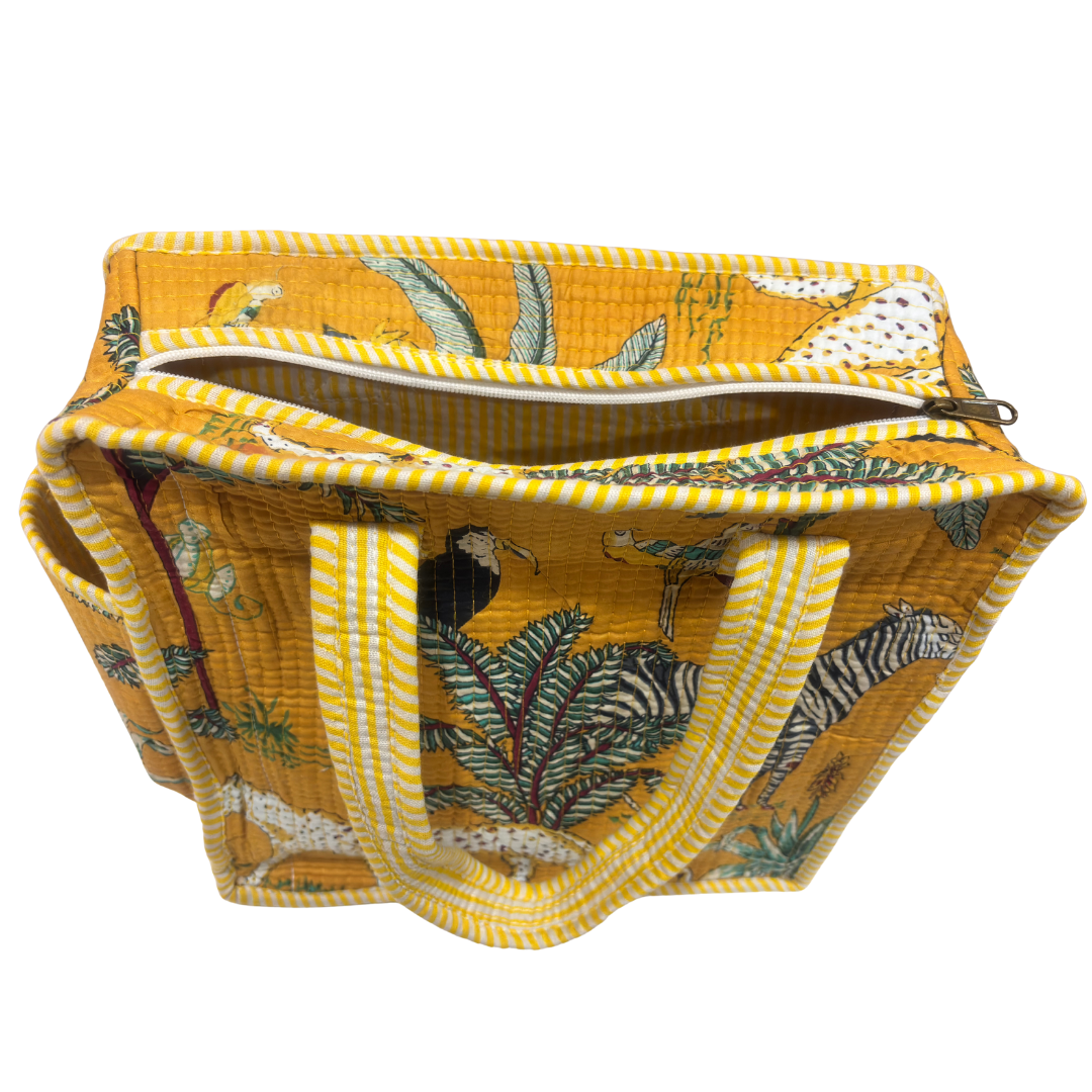 RajPadmini Handcrafted Quilted Cotton Ghar Se Mandir Edition - Tiffin & Pooja Carrier Collection