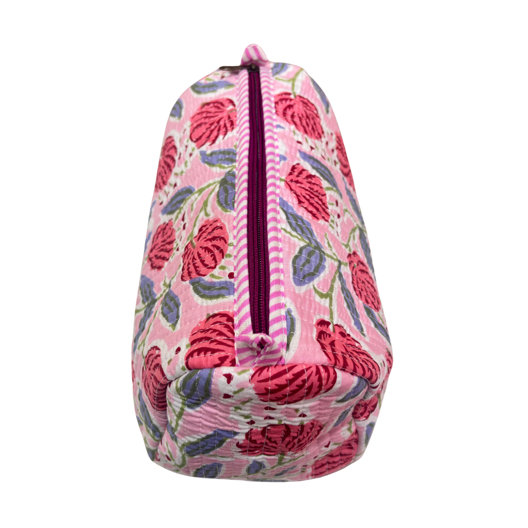 The Alfred Edition Travel Accessory:- Premium Handcrafted Waterproof Quilted Cotton Beauty/Travel Organizer Bag for Men & Women