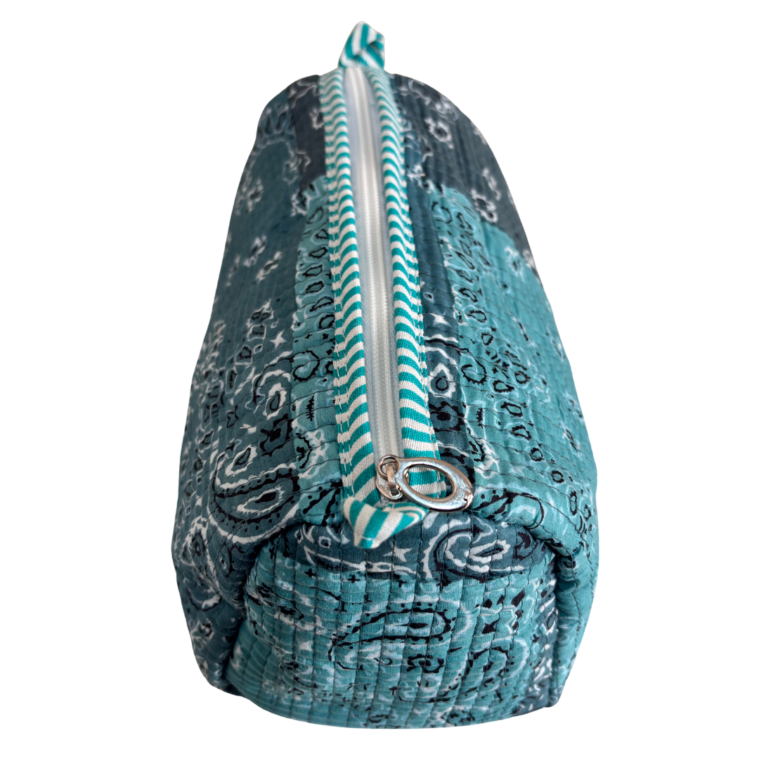 4-in-1 Festive Gifting COMBO : Premium Quilted Tote Bag + 3 Waterproof Pouches = Your Complete Organization Solution!