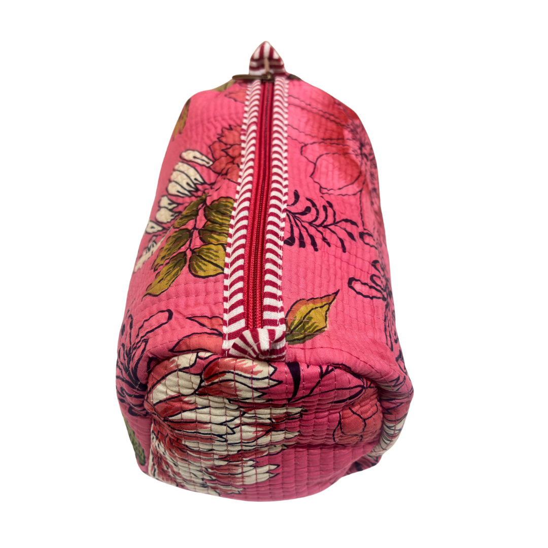 The Alfred Edition Travel Accessory:- Premium Handcrafted Waterproof Quilted Cotton Beauty/Travel Organizer Bag for Men & Women