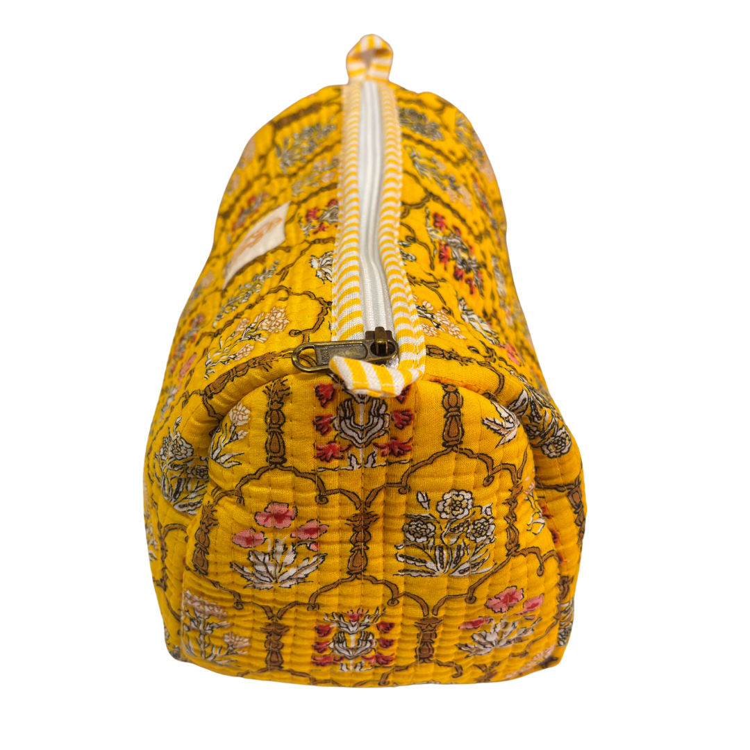 4-in-1 Festive Gifting COMBO : Premium Quilted Tote Bag + 3 Waterproof Pouches = Your Complete Organization Solution!