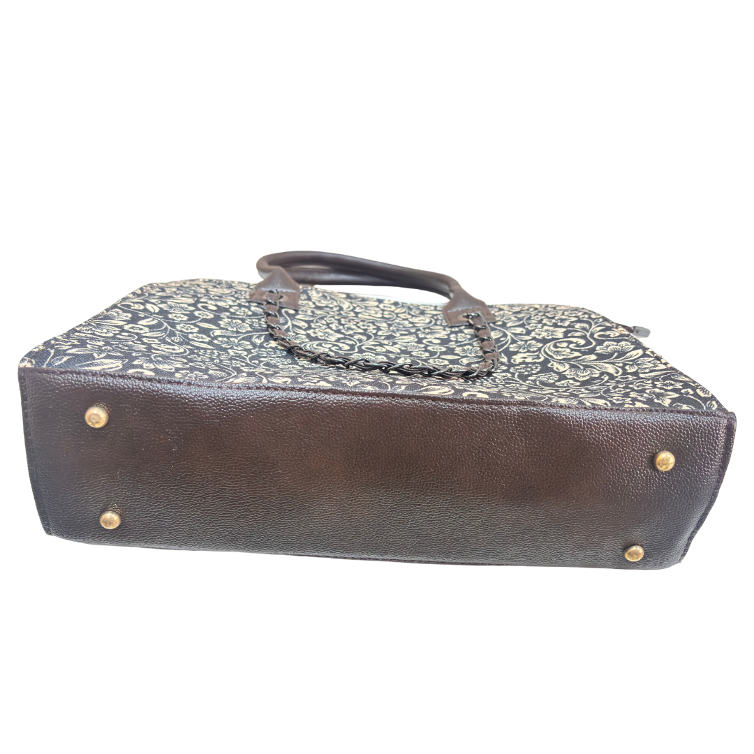 The House of RajPadmini Printed Tote Bag Set with Complementary Pouch