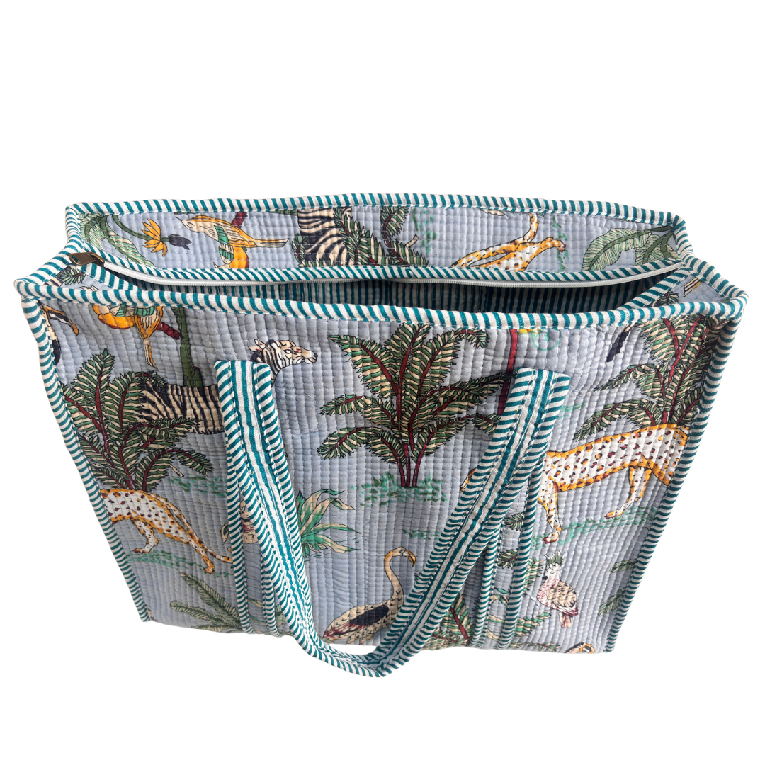 The Bazaar Bhoot Edition:- Premium Cotton Quilted Shopping Tote Bag