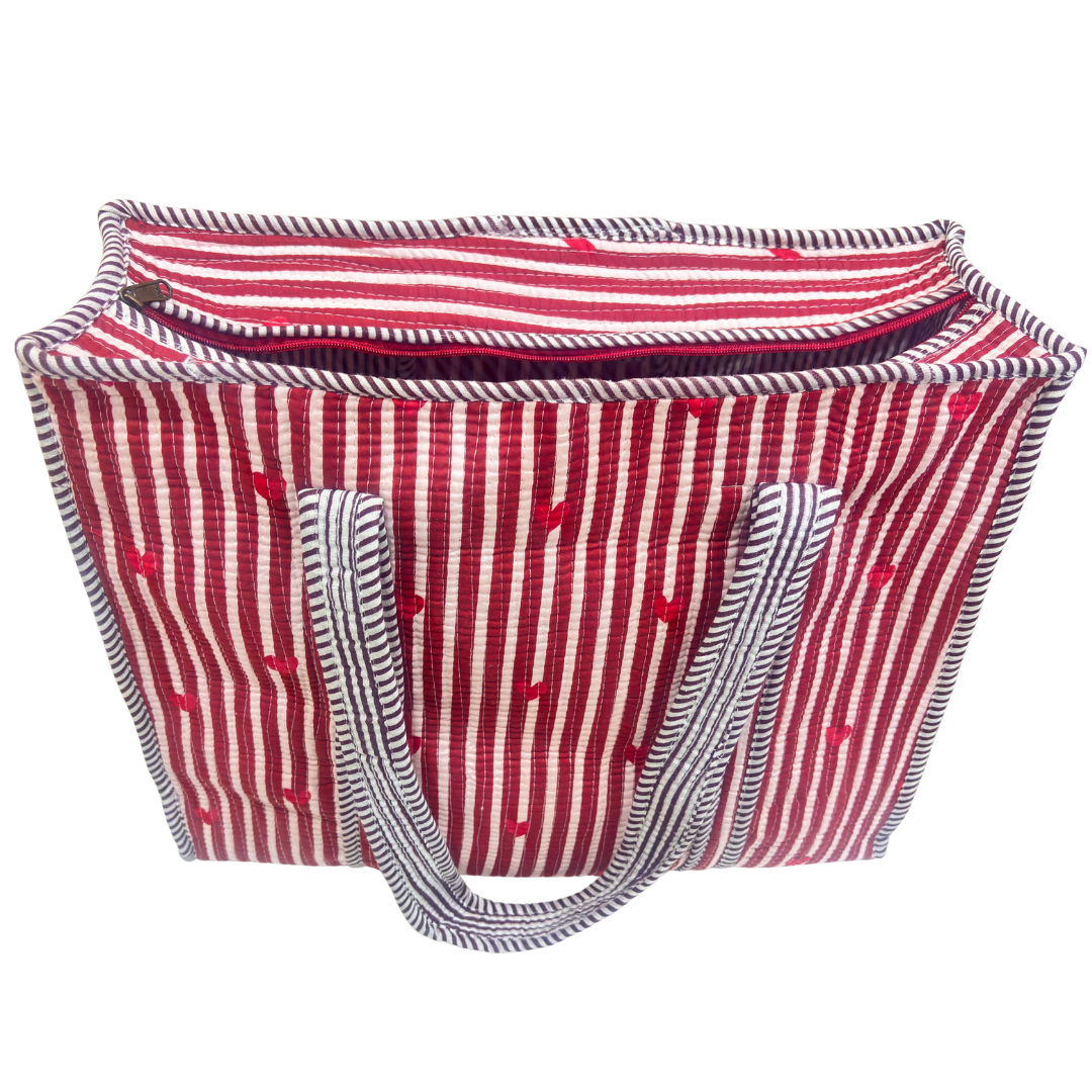 The Bazaar Bhoot Edition:- Premium Cotton Quilted Shopping Tote Bag