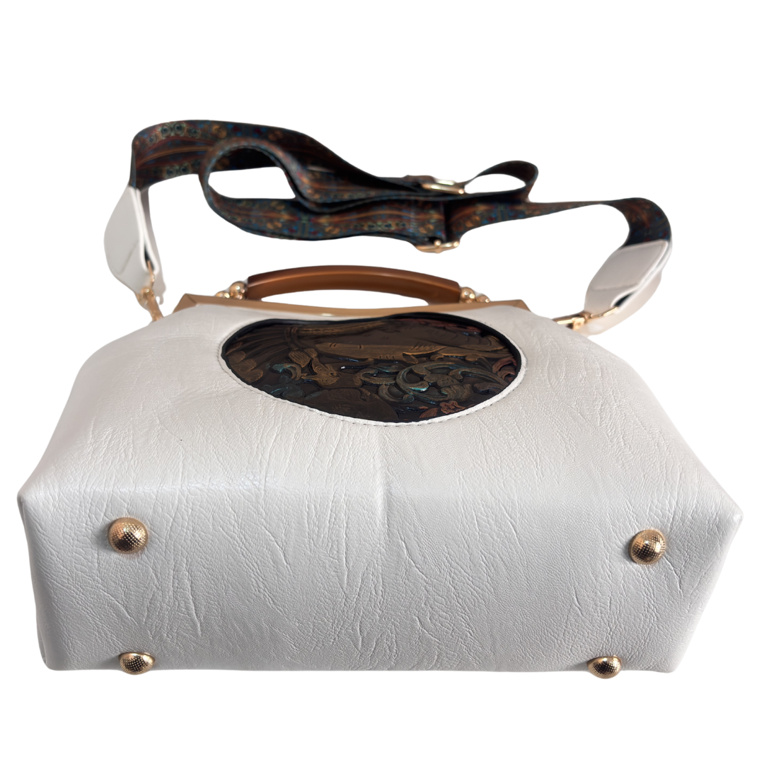Metal Elephant Satchel Bag for Women | Handcrafted Sling Handbag with Top Handle | Ethnic & Festive | The House of RajPadmini