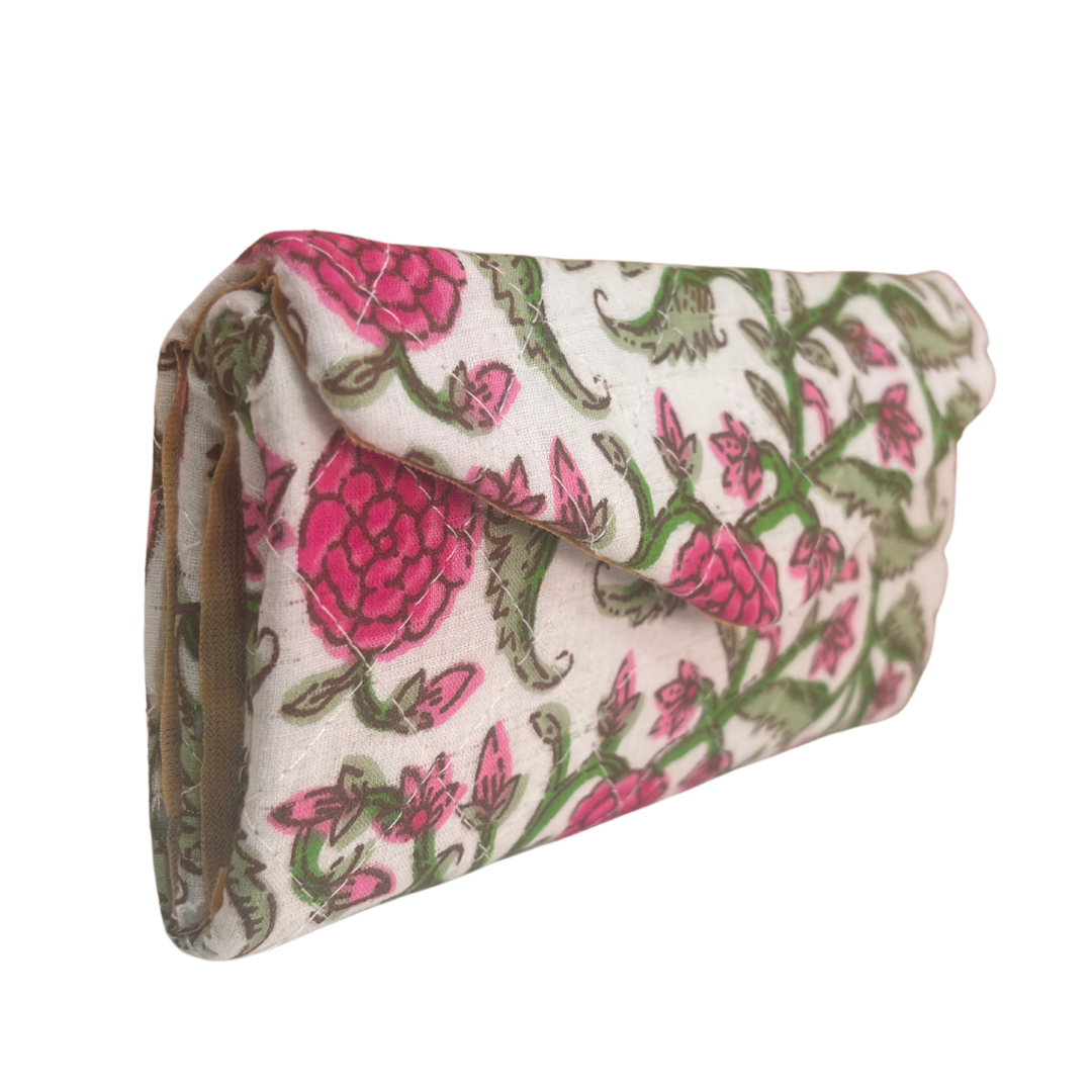 The House of RajPadmini Foldable Cotton Sunglass Case with Magnetic Closure