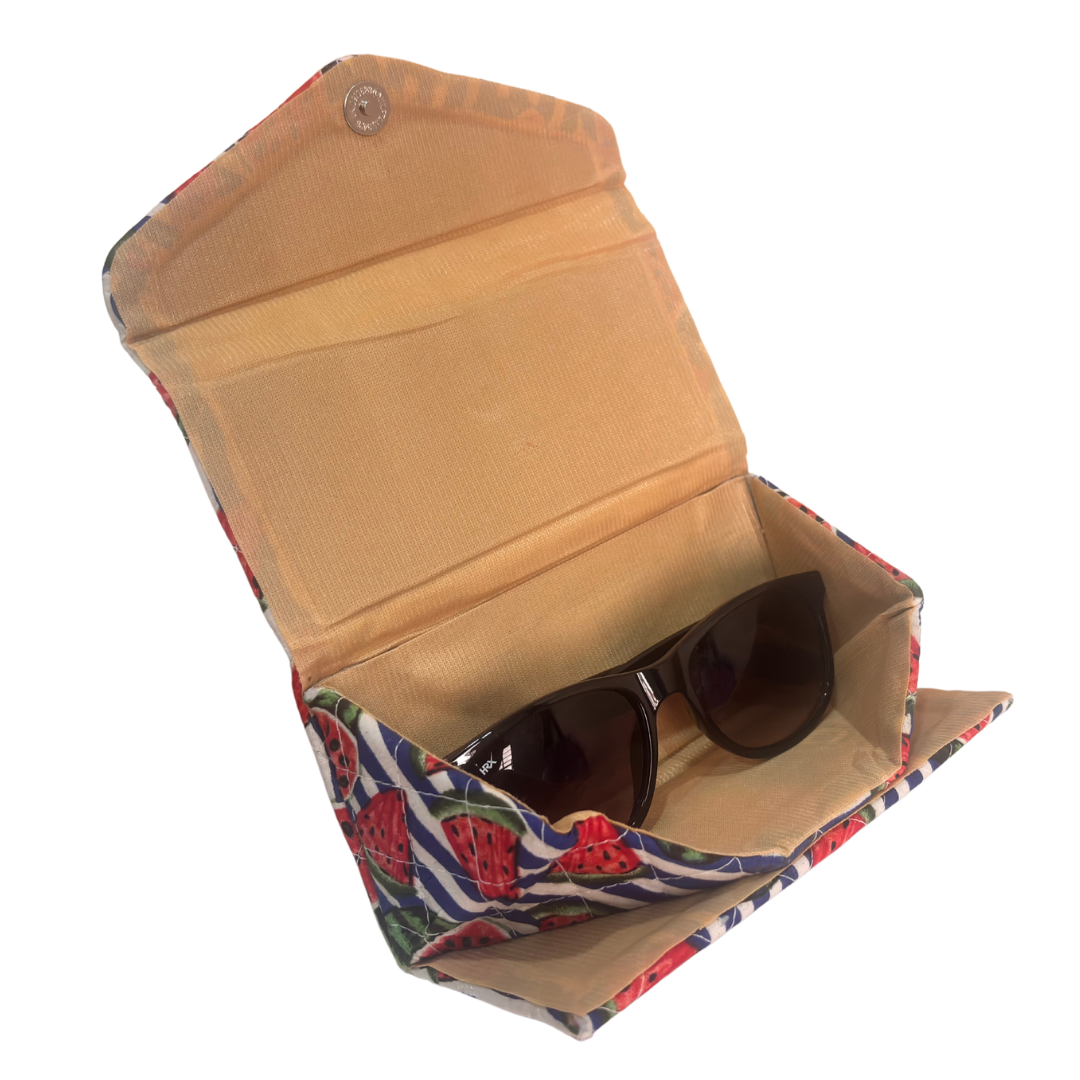 The House of RajPadmini Foldable Cotton Sunglass Case with Magnetic Closure