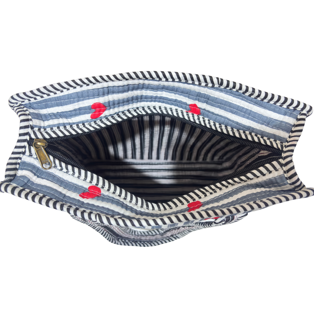 Handcrafted Quilted Cotton Mini Bag