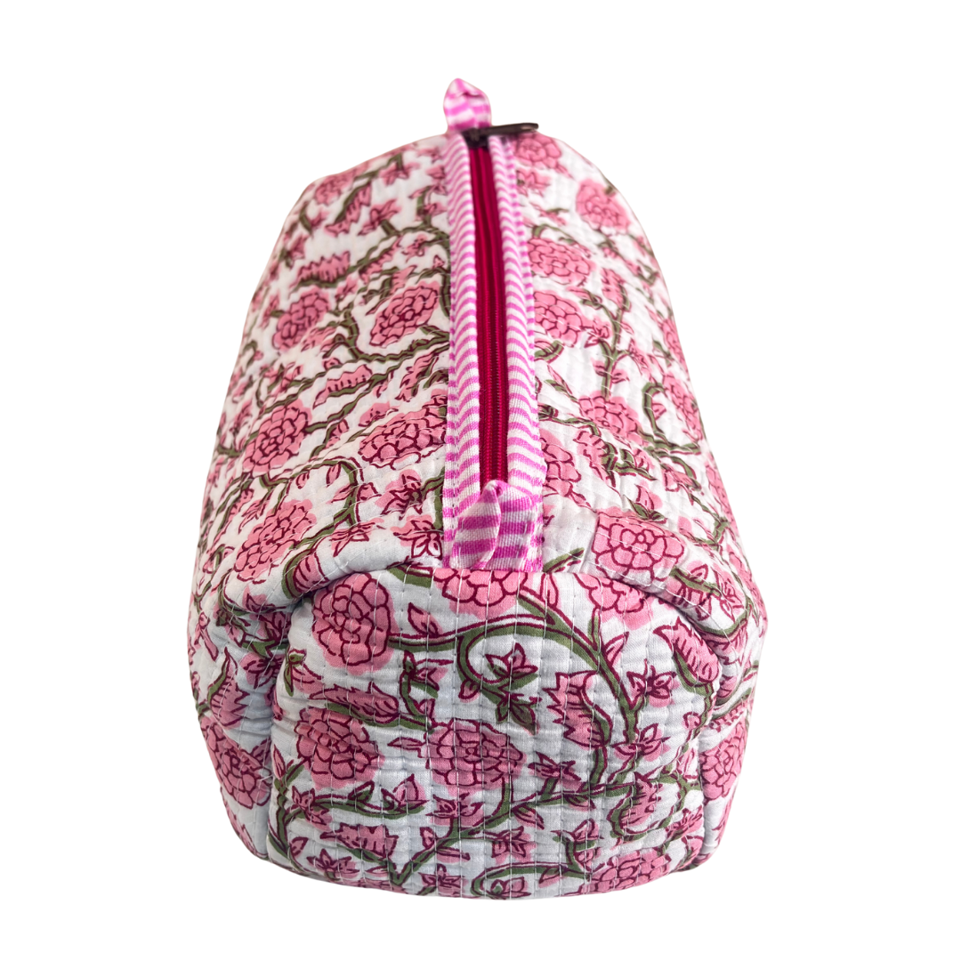 The Alfred Edition Travel Accessory:- Premium Handcrafted Waterproof Quilted Cotton Beauty/Travel Organizer Bag for Men & Women