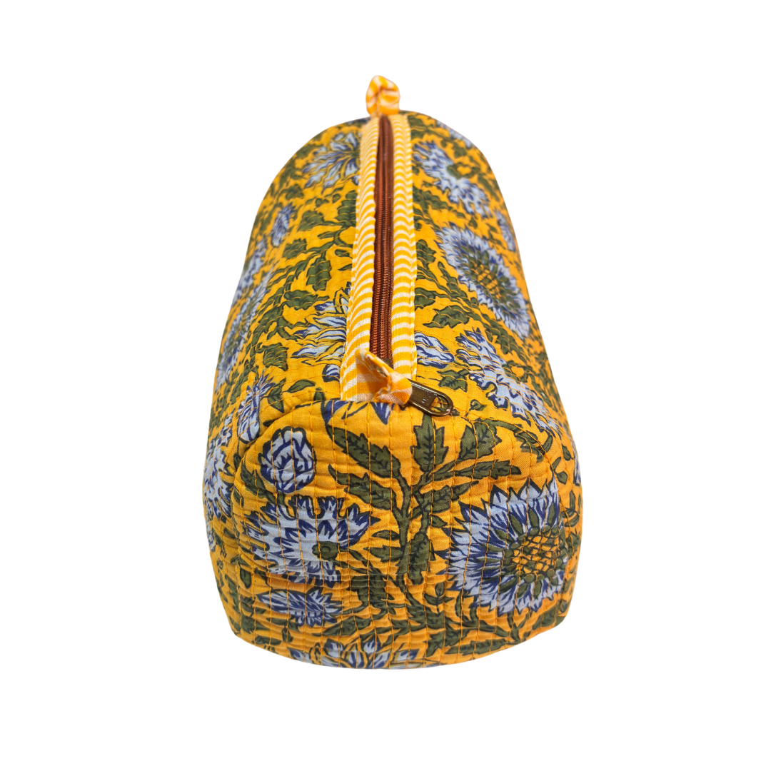 The Alfred Edition Travel Accessory:- Premium Handcrafted Waterproof Quilted Cotton Beauty/Travel Organizer Bag for Men & Women