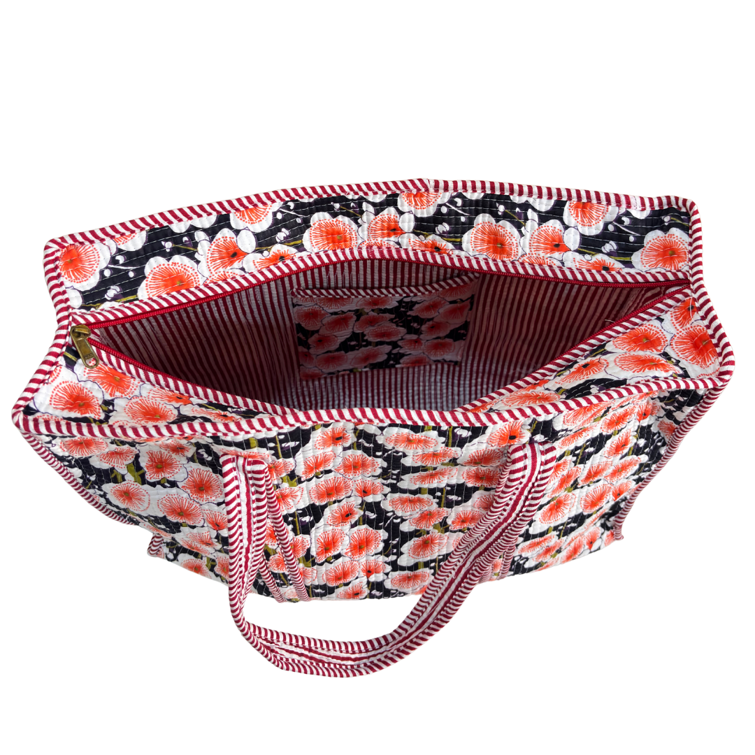 The Bazaar Bhoot Edition:- Premium Cotton Quilted Shopping Tote Bag