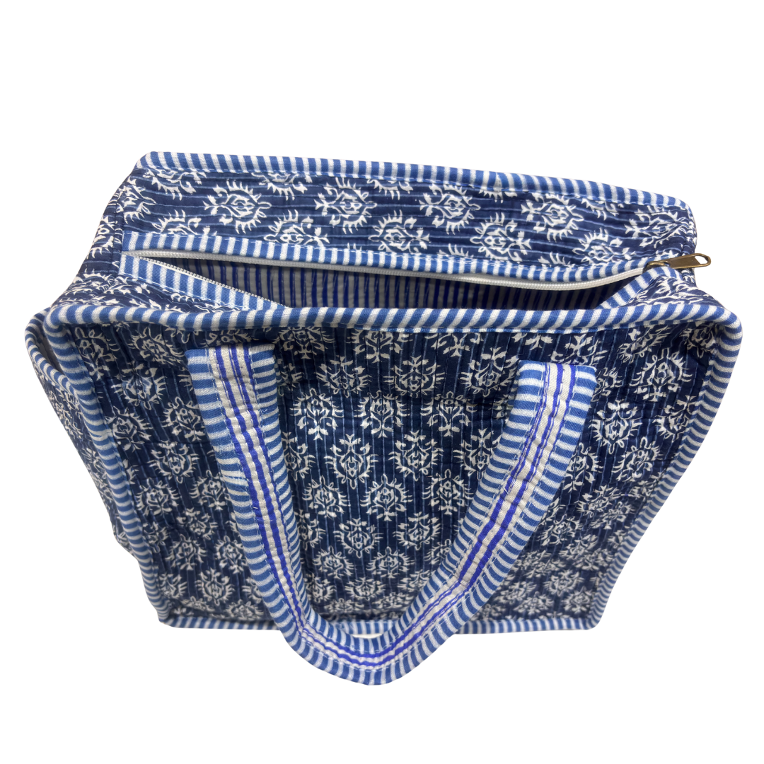 RajPadmini Handcrafted Quilted Cotton Ghar Se Mandir Edition - Tiffin & Pooja Carrier Collection