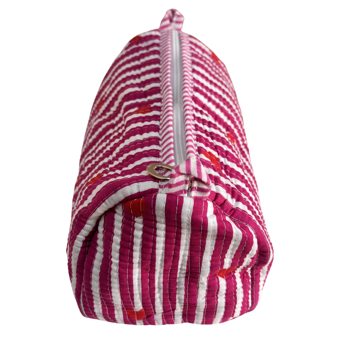 The Alfred Edition Multipurpose Travel Organizers:- Premium Handcrafted Waterproof Quilted Cotton Beauty/Travel Organizer Bag for Men & Women