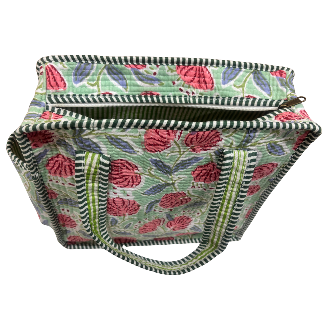 RajPadmini Handcrafted Quilted Cotton Ghar Se Mandir Edition - Tiffin & Pooja Carrier Collection