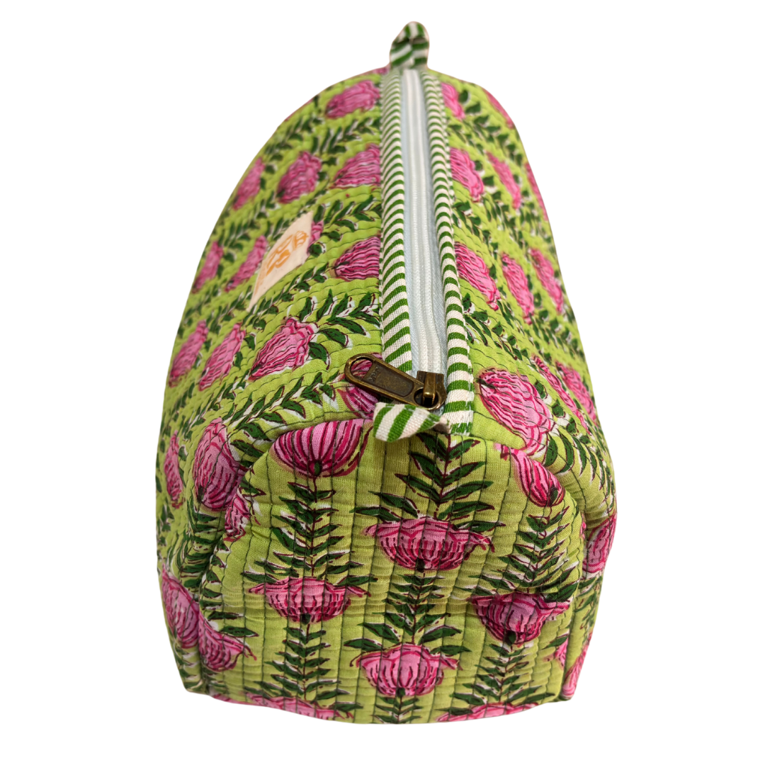 4-in-1 Festive Gifting COMBO : Premium Quilted Tote Bag + 3 Waterproof Pouches = Your Complete Organization Solution!