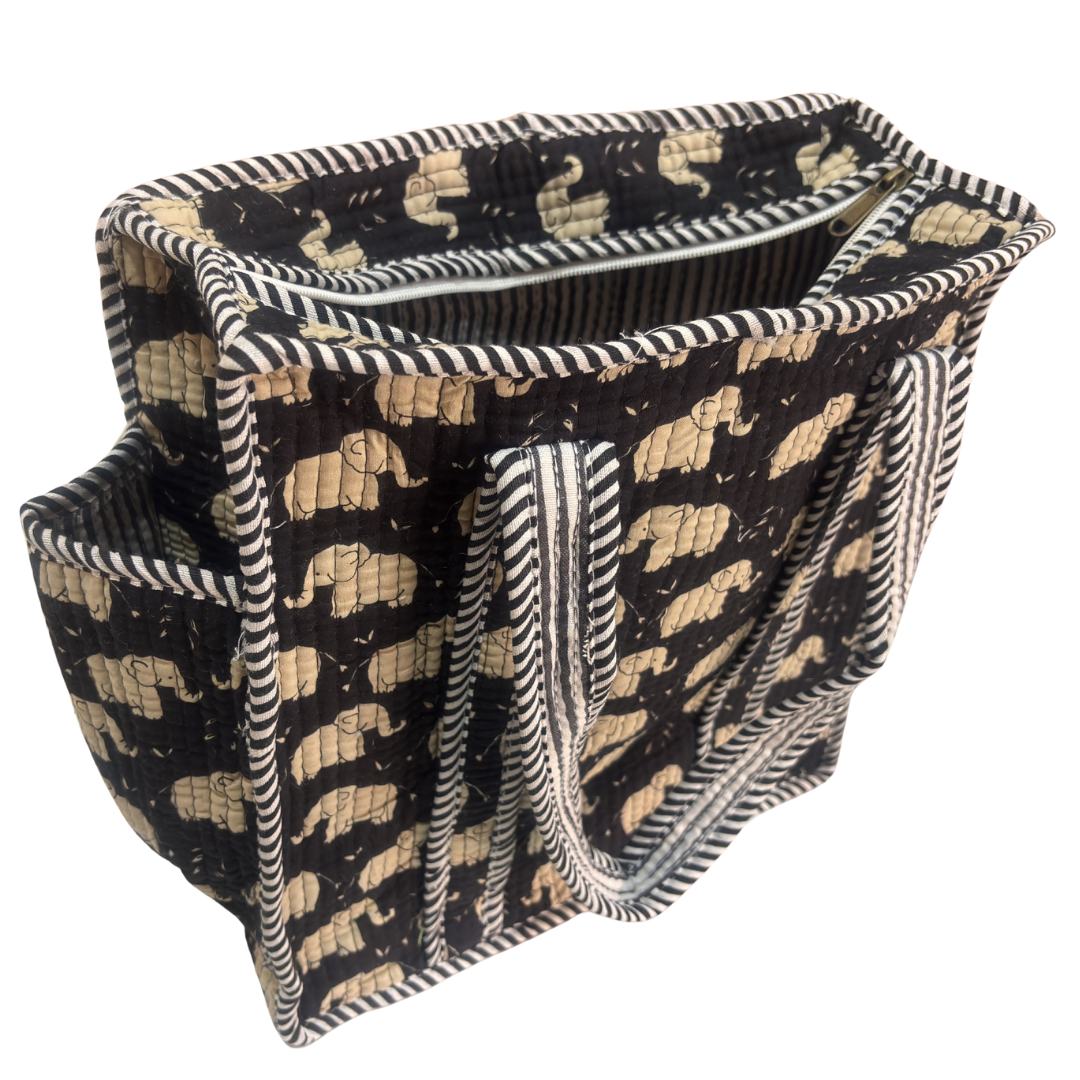 RajPadmini Handcrafted Quilted Cotton Ghar Se Mandir Edition - Tiffin & Pooja Carrier Collection
