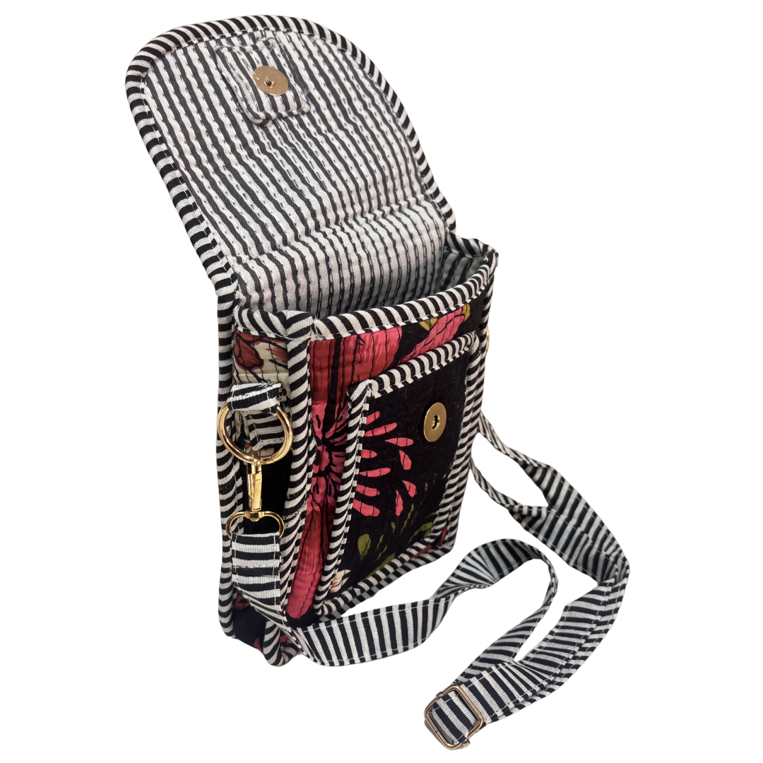Quilted Cotton Mobile Sling Bag | The House of RajPadmini