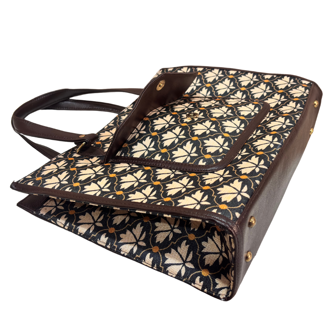 The House of RajPadmini Laptop Tote Bag with Matching Pouch | 16x14 inch
