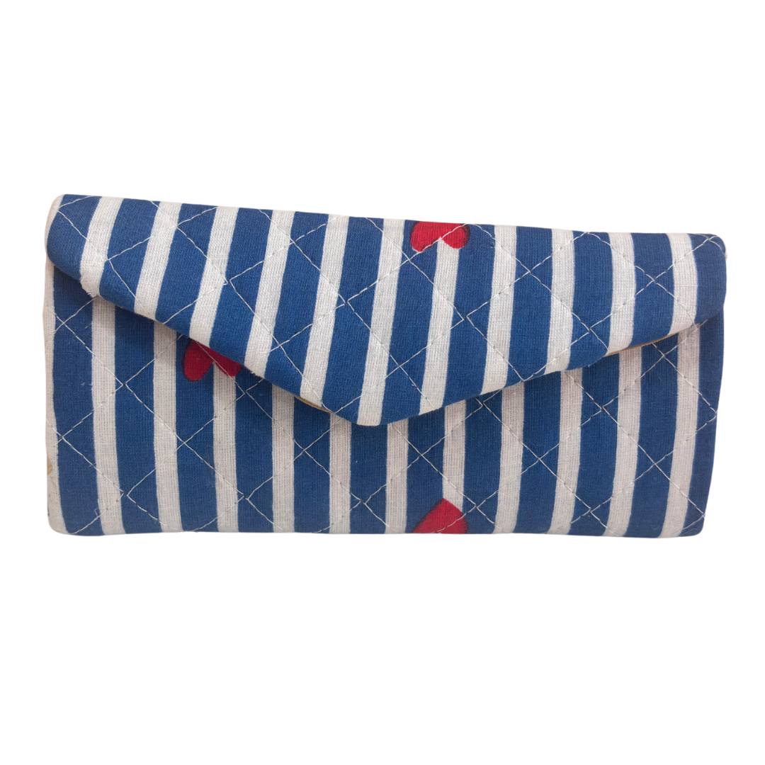 The House of RajPadmini Foldable Cotton Sunglass Case with Magnetic Closure