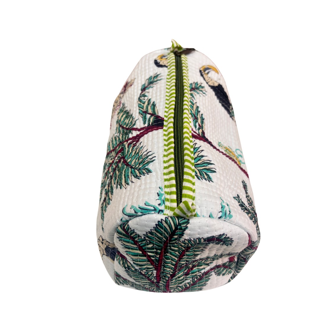 The Alfred Edition Travel Accessory:- Premium Handcrafted Waterproof Quilted Cotton Beauty/Travel Organizer Bag for Men & Women