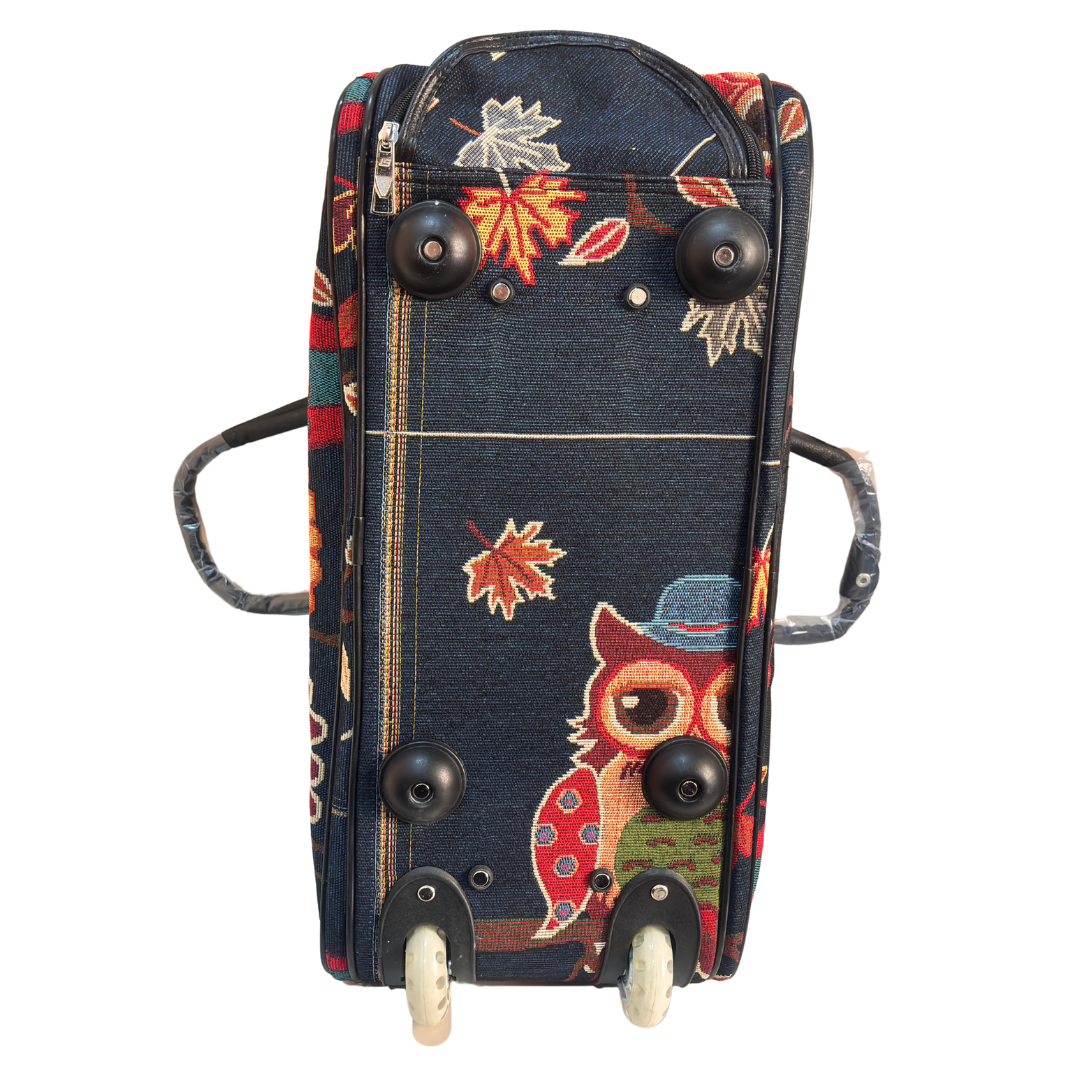 The House of RajPadmini Road Warrior Edition:- Waterproof Elephant Print Wheeled Travel Duffle Trolley Bag