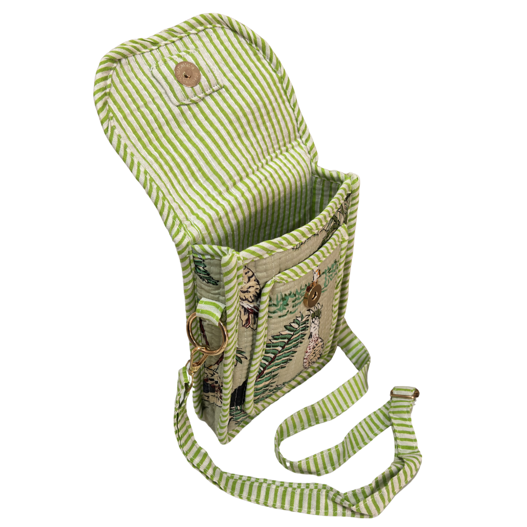 Quilted Cotton Mobile Sling Bag | The House of RajPadmini