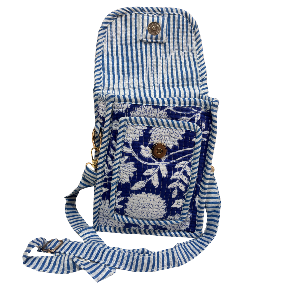 Quilted Cotton Mobile Sling Bag | The House of RajPadmini