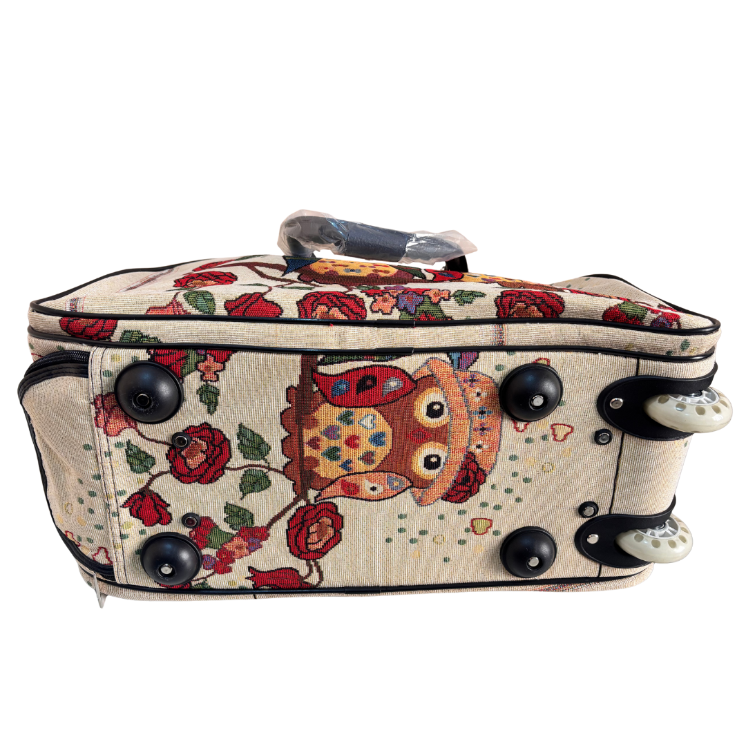 The House of RajPadmini Road Warrior Edition:- Waterproof Elephant Print Wheeled Travel Duffle Trolley Bag