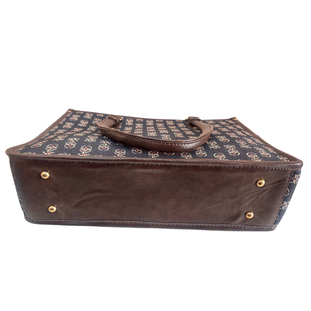 Office Tote Bag for Women | Block Print Rajasthani Tote with Laptop Space & Matching Pouch