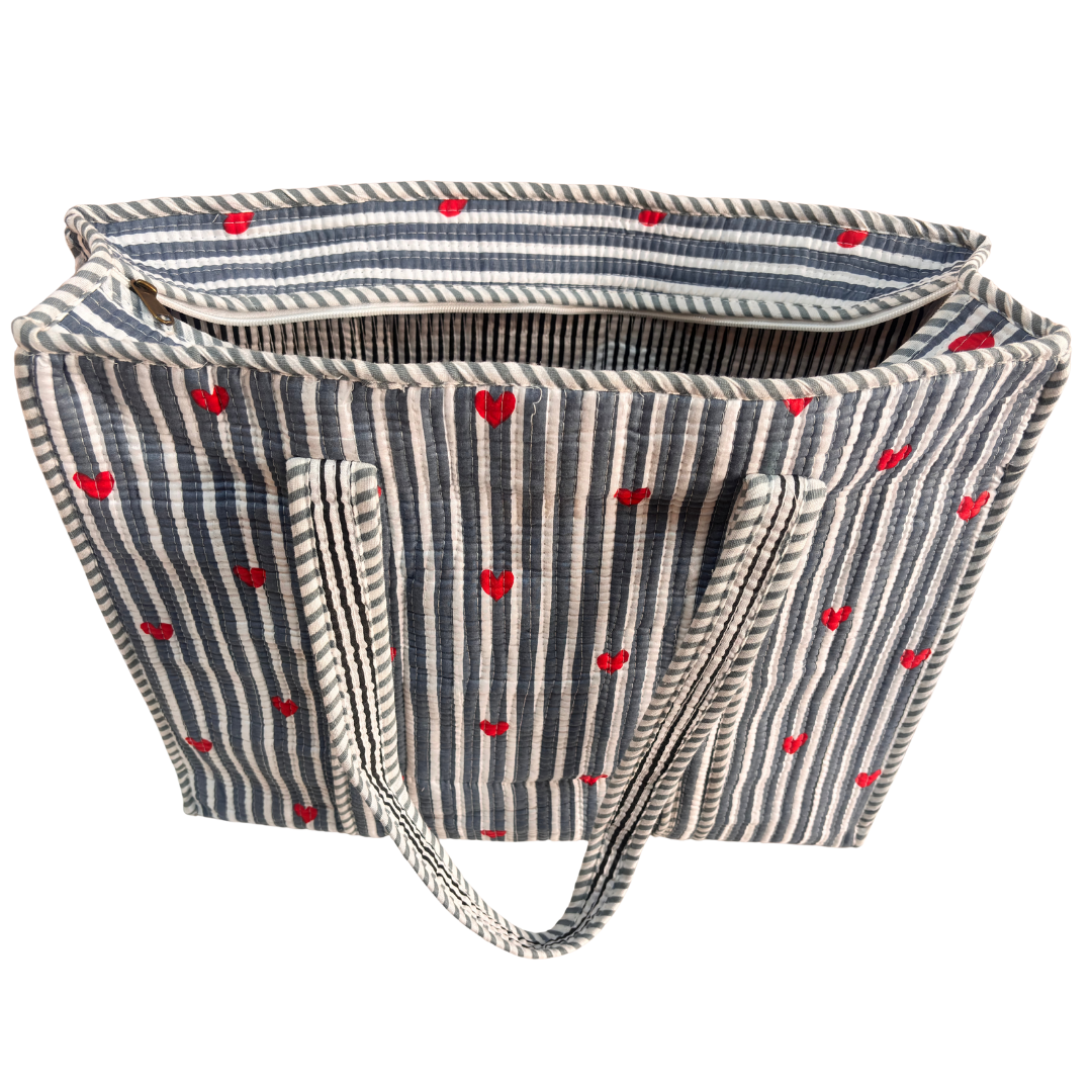 The Bazaar Bhoot Edition:- Premium Cotton Quilted Shopping Tote Bag