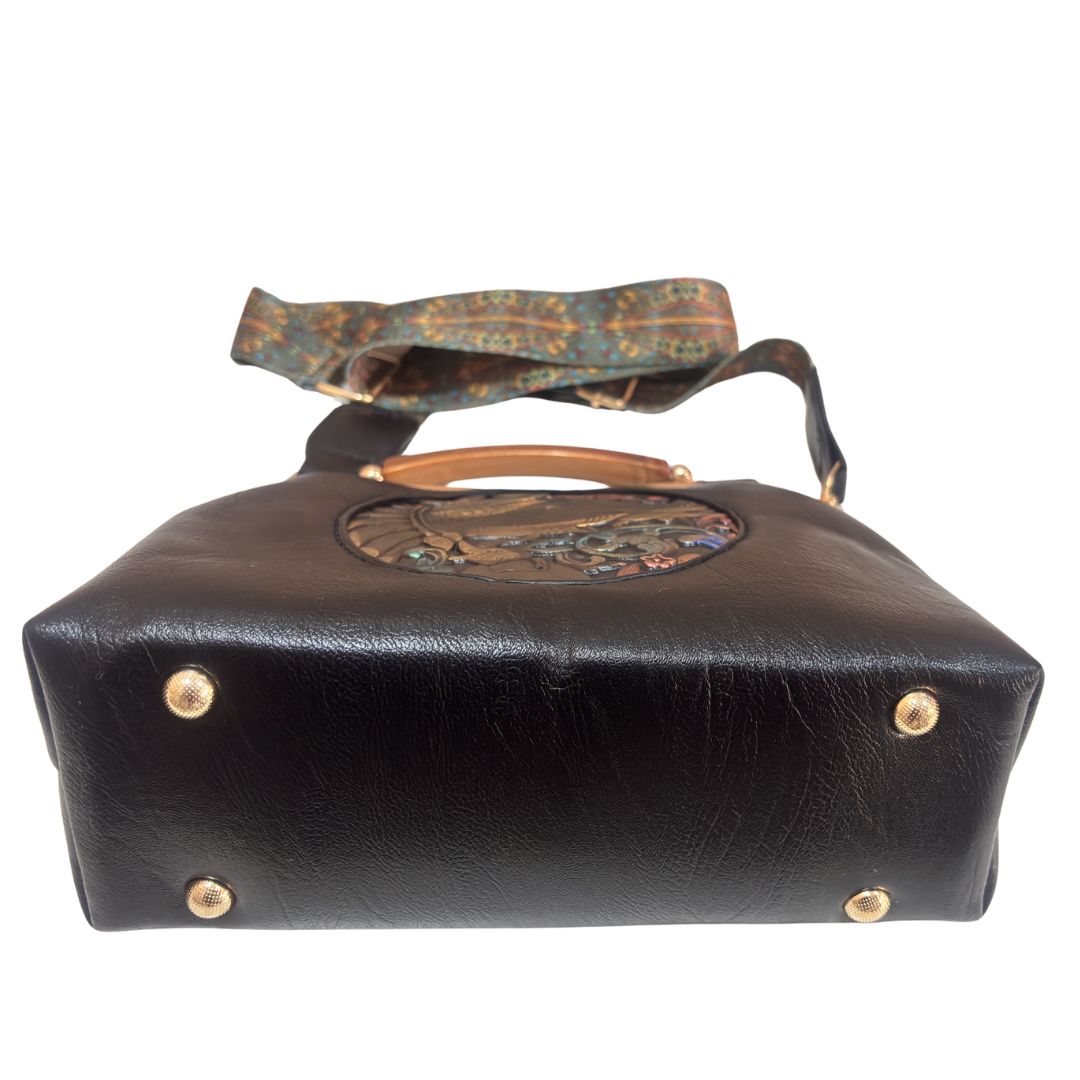 Metal Elephant Satchel Bag for Women | Handcrafted Sling Handbag with Top Handle | Ethnic & Festive | The House of RajPadmini