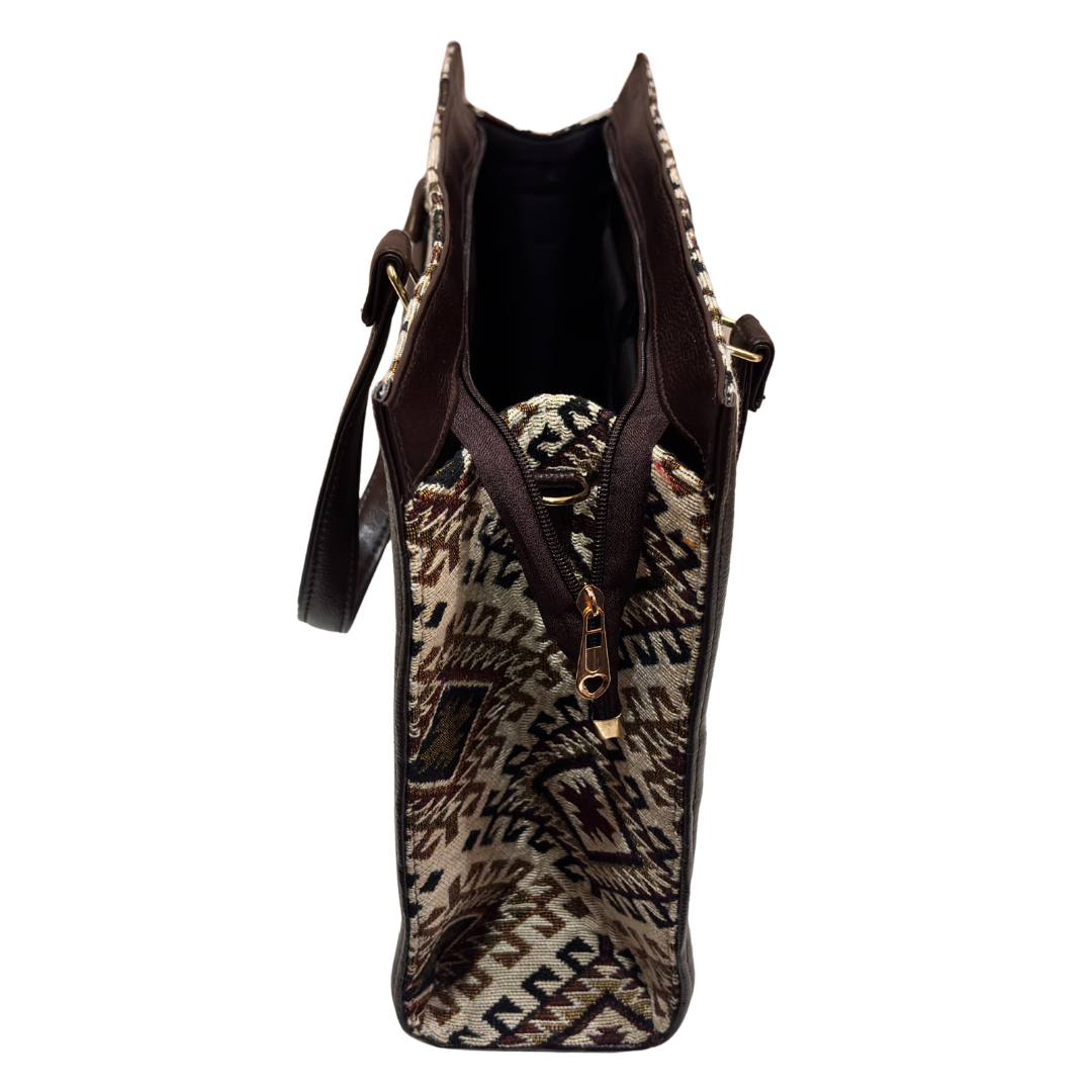 The House of RajPadmini Laptop Tote Bag with Matching Pouch | 16x14 inch