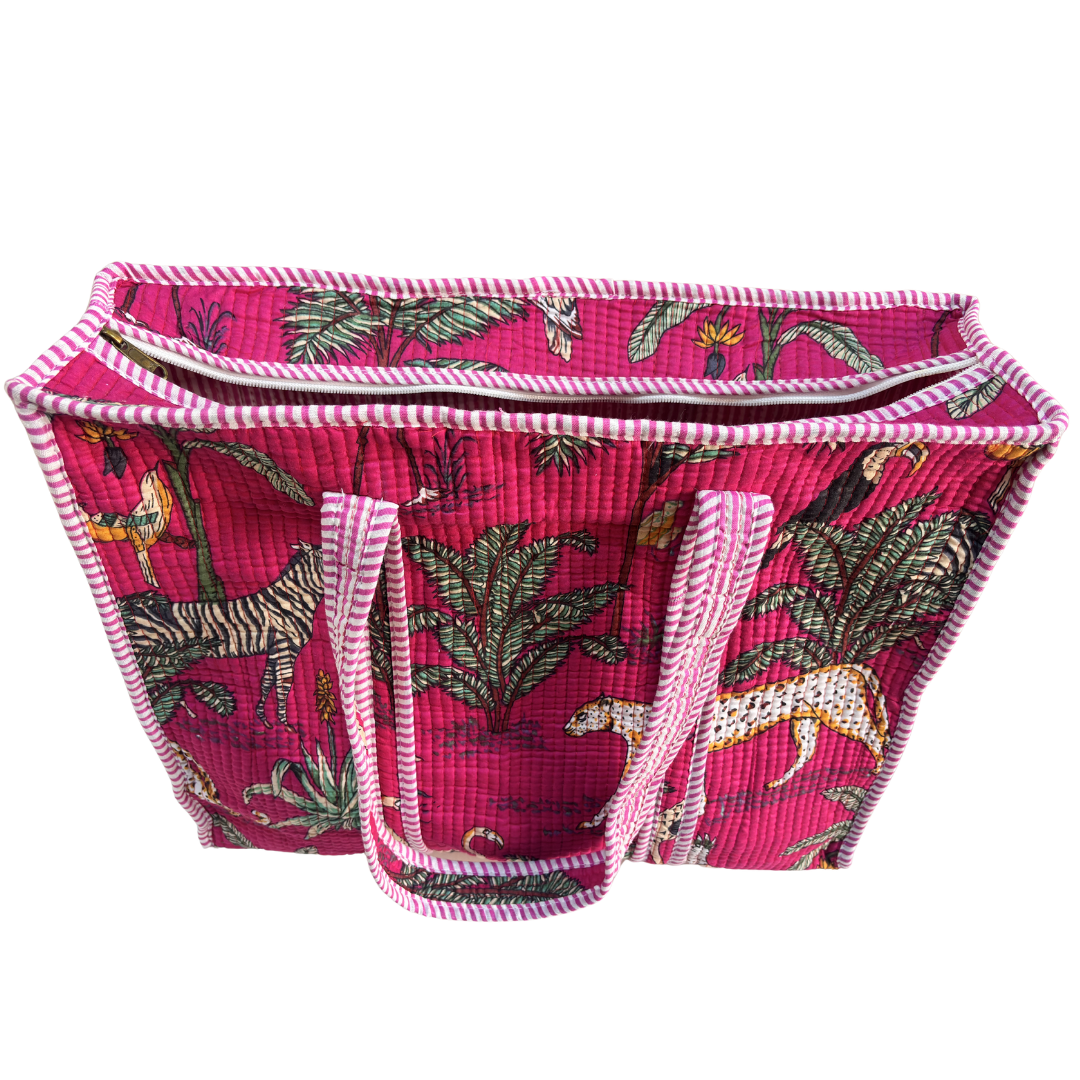 The Bazaar Bhoot Edition:- Premium Cotton Quilted Shopping Tote Bag