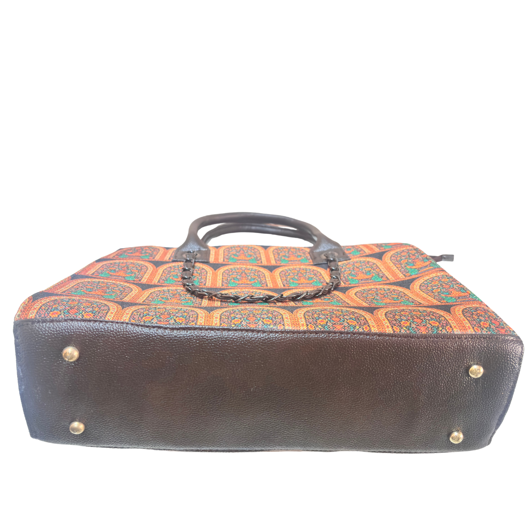 The House of RajPadmini Printed Tote Bag Set with Complementary Pouch