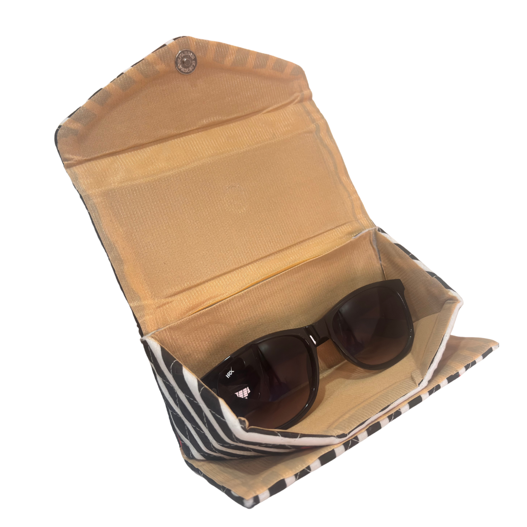 The House of RajPadmini Foldable Cotton Sunglass Case with Magnetic Closure