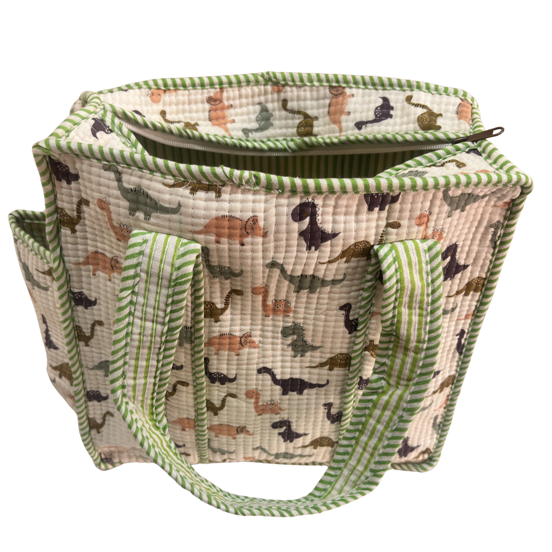 RajPadmini Handcrafted Quilted Cotton Ghar Se Mandir Edition - Tiffin & Pooja Carrier Collection