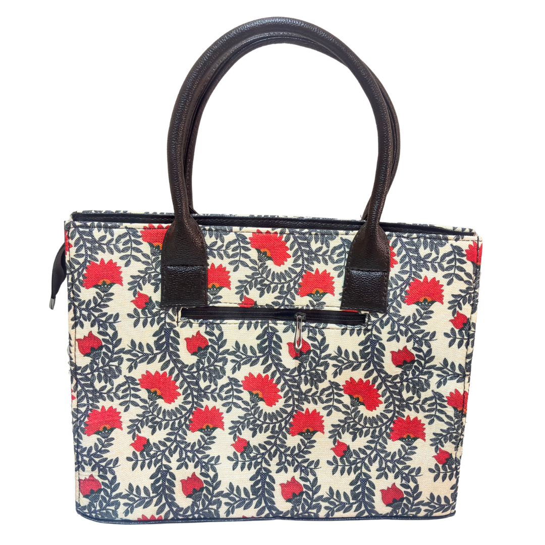 The House of RajPadmini Printed Tote Bag Set with Complementary Pouch
