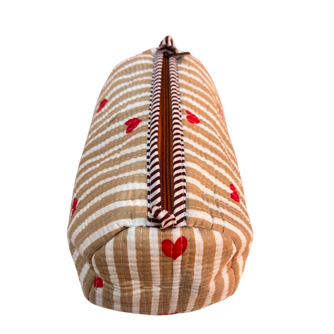 4-in-1 Festive Gifting COMBO : Premium Quilted Tote Bag + 3 Waterproof Pouches = Your Complete Organization Solution!