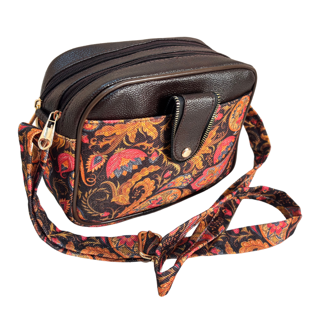 The House of RajPadmini Floral Print Crossbody Sling Bag