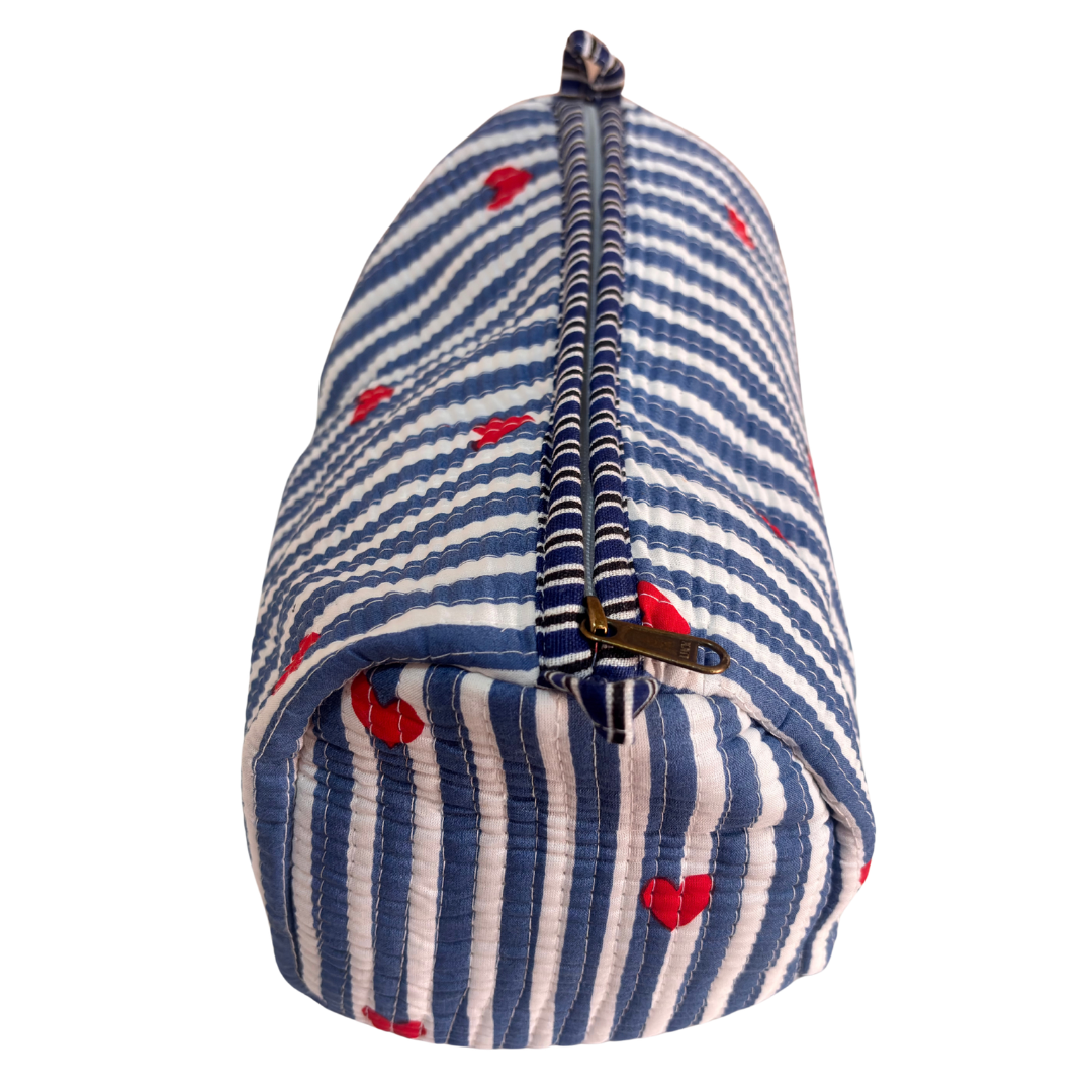 4-in-1 Festive Gifting COMBO : Premium Quilted Tote Bag + 3 Waterproof Pouches = Your Complete Organization Solution!